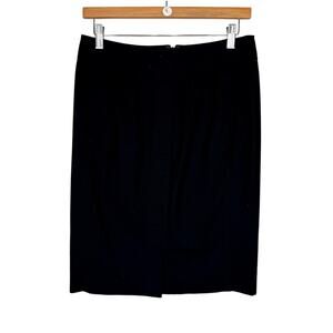 Talbots Basic Black Knee Length Zipper Closure Businesswear Pencil Skirt